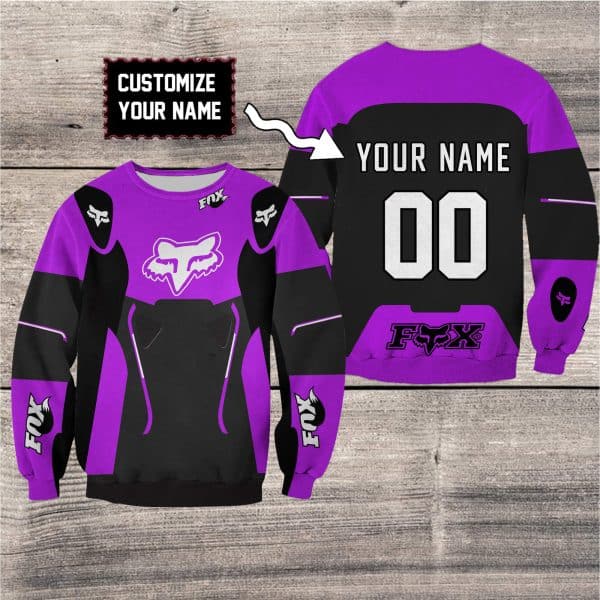 CUSTOM NAME RACING | FX V1 | PURPLE BLACK | KID & ADULT - Image 2