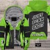 MOTOCROSS PERSONALIZED FX RACING V2 | FLEECE HOODIE | COLOR GREEN-BLACK