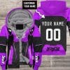 CUSTOM NAME RACING FLEECE HOODIE | FX V1 | PURPLE BLACK