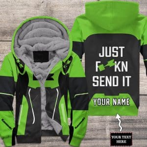 MOTOCROSS PERSONALIZED FX RACING V1 | FLEECE HOODIE | KAWASAKI