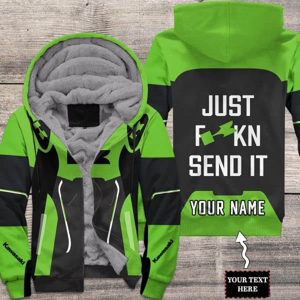 MOTOCROSS PERSONALIZED FX RACING V1 | FLEECE HOODIE | KAWASAKI