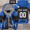 CUSTOM NAME RACING FLEECE HOODIE | FX V1 | BLUE BLACK