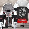 MOTOCROSS PERSONALIZED FX RACING V2 | FLEECE HOODIE | COLOR WHITE-BLACK