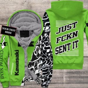 MOTOCROSS PERSONALIZED FX RACING | FLEECE HOODIE | KAWASAKI