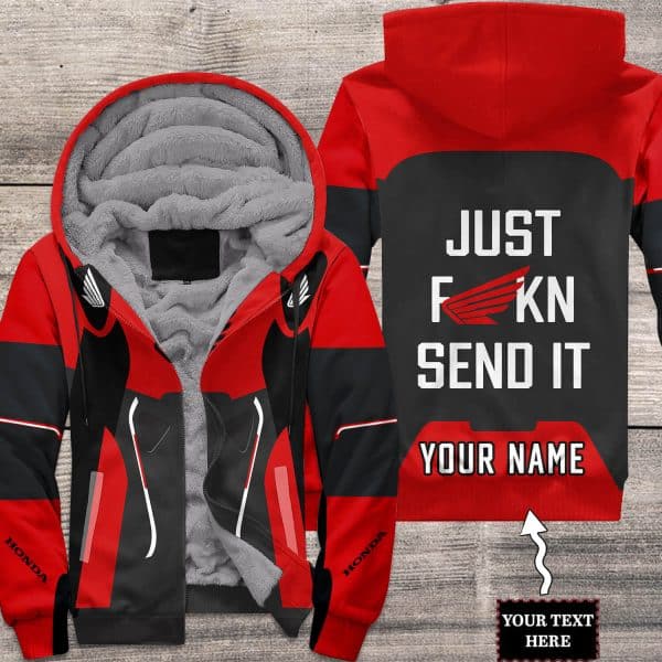 MOTOCROSS PERSONALIZED FX RACING V1 | FLEECE HOODIE | HONDA