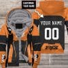CUSTOM NAME RACING FLEECE HOODIE | FX V1 | ORANGE BLACK