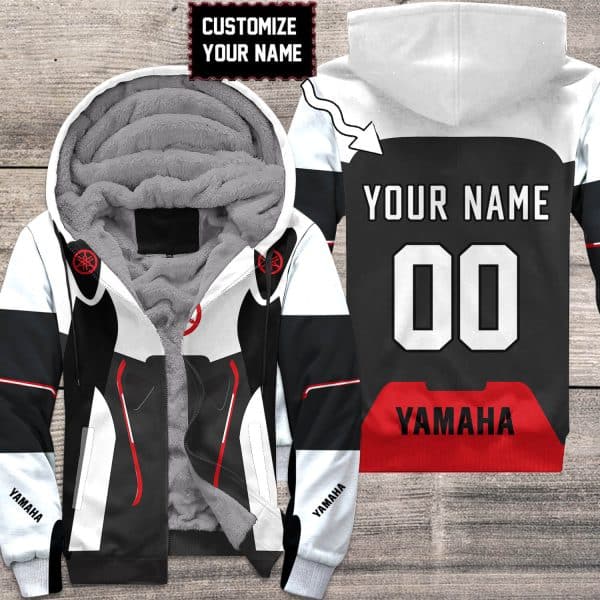 CUSTOM NAME RACING FLEECE HOODIE | YAMAHA V1
