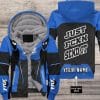MOTOCROSS PERSONALIZED FX RACING V2 | FLEECE HOODIE | COLOR BLUE-BLACK