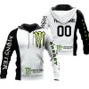 CUSTOM NAME RACING | WHITE-BLACK | MONSTER