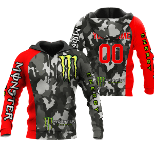 CUSTOM NAME RACING | RED CAMO | MONSTER