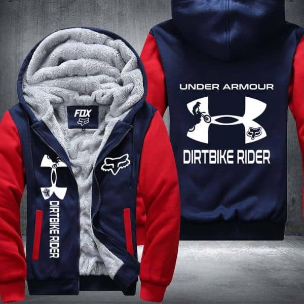 Dirtbike Rider Fleece Zip Hoodies - Image 3