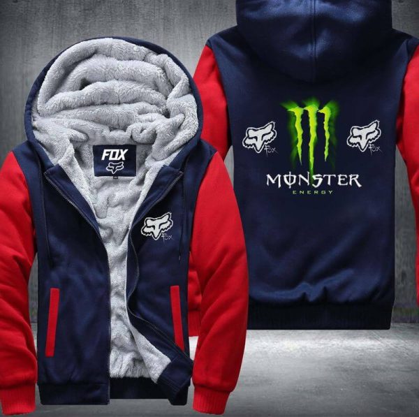 Fox Monster 2 Fleece Zip Hoodies - Image 3