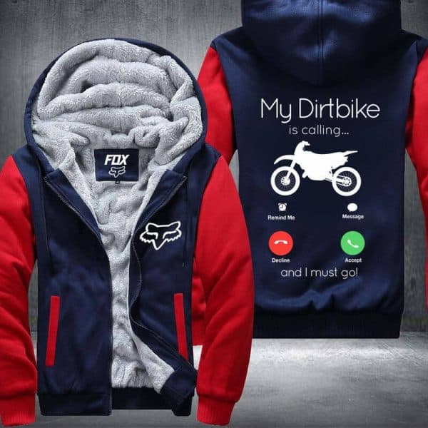 My DB is Calling Fleece Zip Hoodies - Image 2