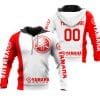 CUSTOM NAME RACING | RED-WHITE | YAMAHA V5