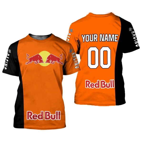 CUSTOM NAME RACING | BLACK-ORANGE | REDBULL - Image 2