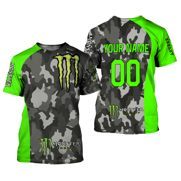 CUSTOM NAME RACING | GREEN CAMO | MONSTER - Image 2