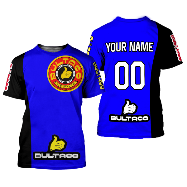 CUSTOM NAME RACING | BLACK-BLUE | BULTACO - Image 2