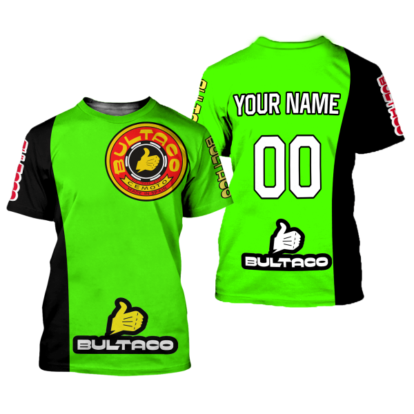 CUSTOM NAME RACING | BLACK-GREEN | BULTACO - Image 2