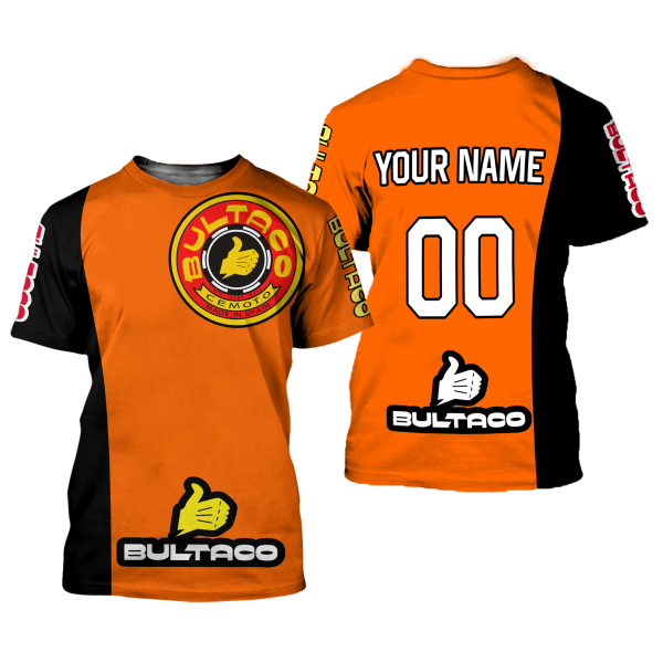 CUSTOM NAME RACING | BLACK-ORANGE | BULTACO - Image 2
