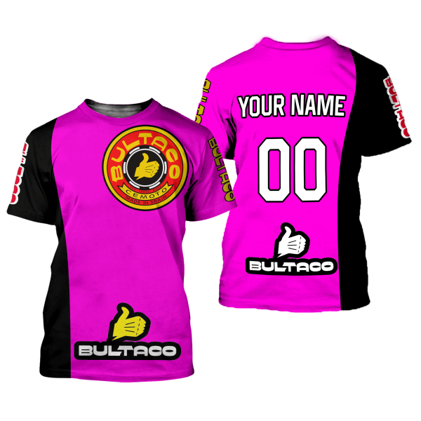 CUSTOM NAME RACING | BLACK-PINK | BULTACO - Image 2