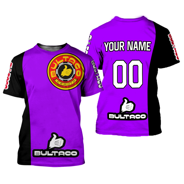 CUSTOM NAME RACING | BLACK-PURPLE | BULTACO - Image 2