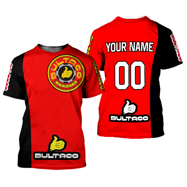 CUSTOM NAME RACING | BLACK-RED | BULTACO - Image 2