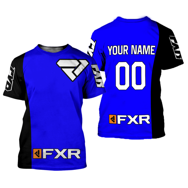 CUSTOM NAME RACING | BLACK-BLUE | FXR - Image 2