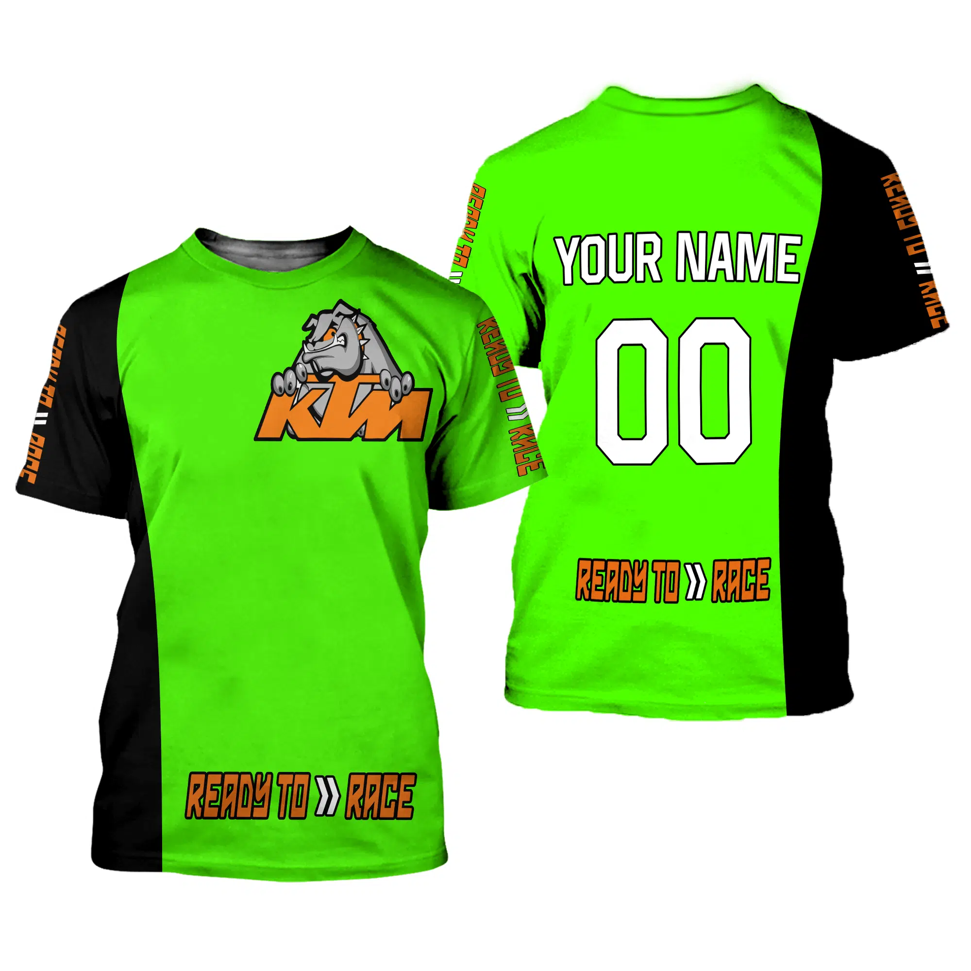CUSTOM NAME RACING | BLACK-GREEN | KTM - Image 2