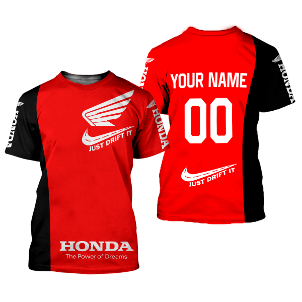 CUSTOM NAME RACING | BLACK-RED | HONDA - Image 2