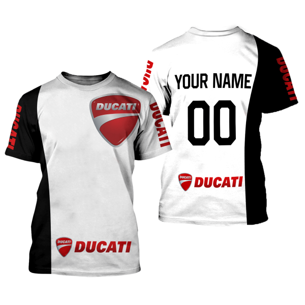 CUSTOM NAME RACING | BLACK-WHITE | DUCATI - Image 2