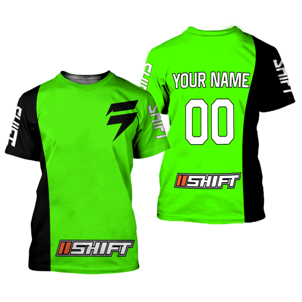CUSTOM NAME RACING | BLACK-GREEN | SHIFT - Image 2