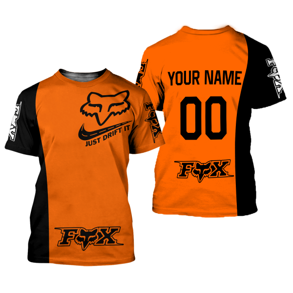 CUSTOM NAME RACING | BLACK-ORANGE | FOX RACING - Image 2