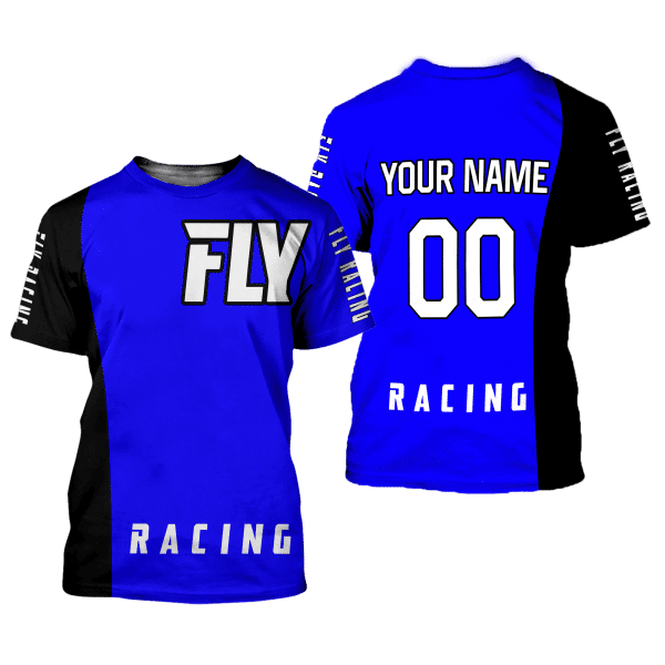 CUSTOM NAME RACING | BLACK-BLUE | FLY RACING - Image 2
