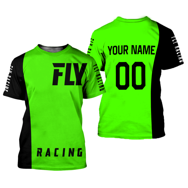 CUSTOM NAME RACING | BLACK-GREEN | FLY RACING - Image 2