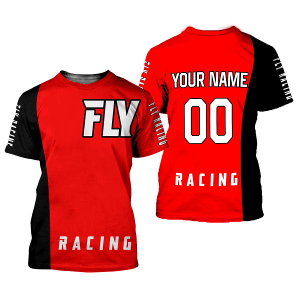 CUSTOM NAME RACING | BLACK-RED | FLY RACING - Image 2