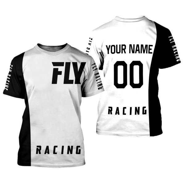 CUSTOM NAME RACING | WHITE-BLACK | FLY RACING V2 - Image 2