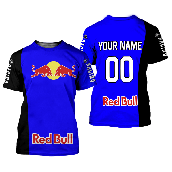 CUSTOM NAME RACING | BLACK-BLUE | REDBULL - Image 2