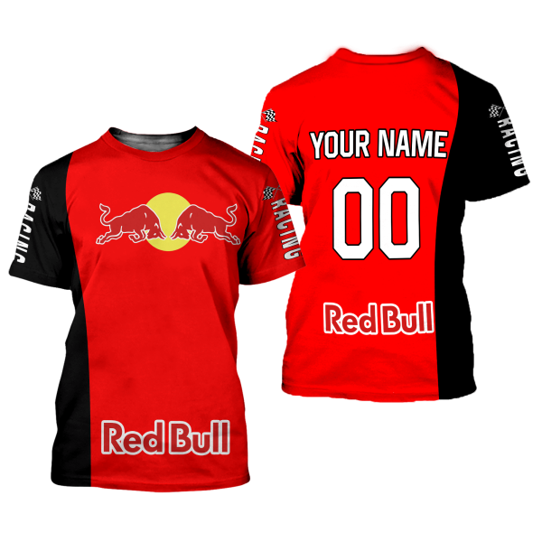 CUSTOM NAME RACING | BLACK-RED | REDBULL - Image 2