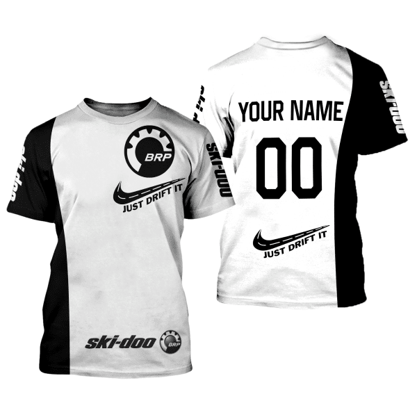 CUSTOM NAME RACING | BLACK-WHITE | SKI DOO - Image 2