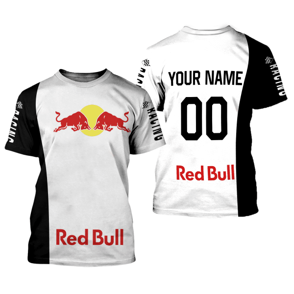 CUSTOM NAME RACING | BLACK-WHITE | REDBULL - Image 2