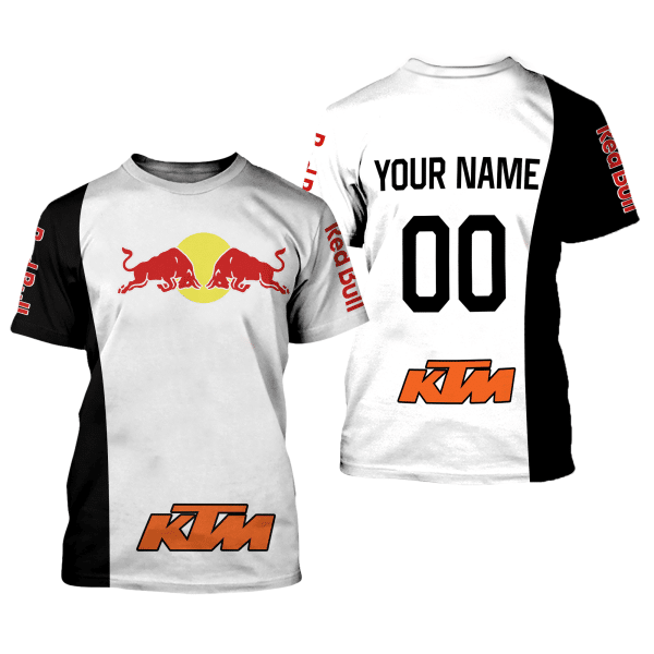 CUSTOM NAME RACING | BLACK-WHITE | REDBULL KTM - Image 2