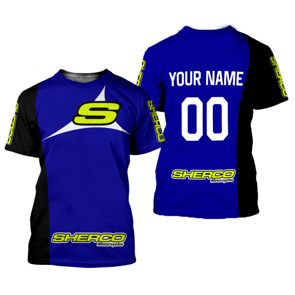 CUSTOM NAME RACING | BLACK-BLUE | SHERCO - Image 2