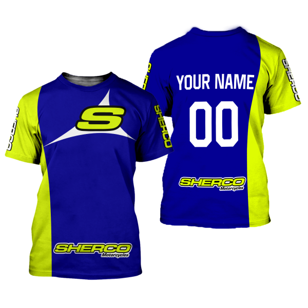 CUSTOM NAME RACING | YELLOW-BLUE | SHERCO - Image 2