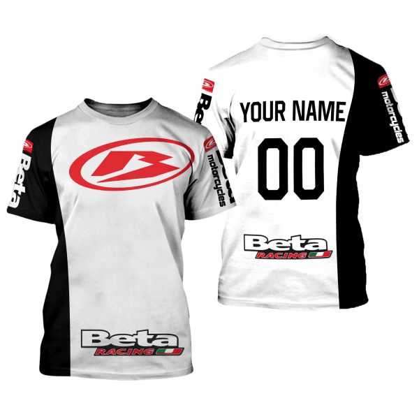 CUSTOM NAME RACING | BLACK-WHITE | BETA RACING - Image 2