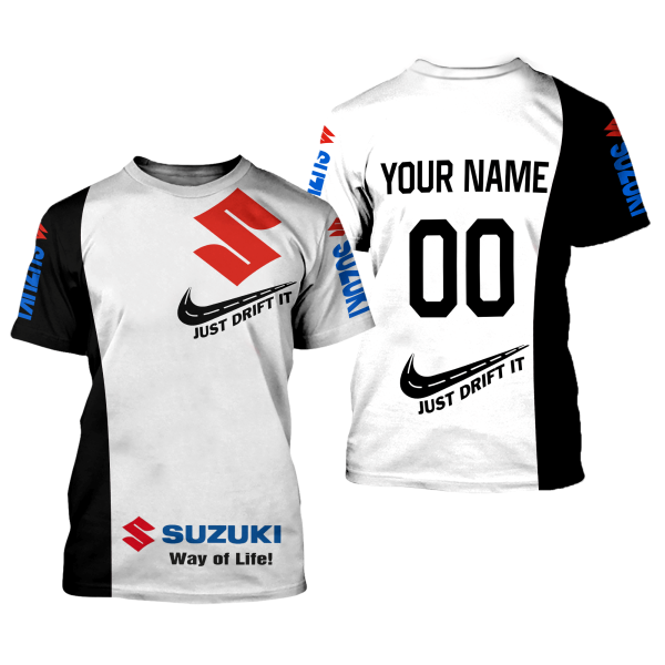 CUSTOM NAME RACING | BLACK-WHITE | SUZUKI - Image 2