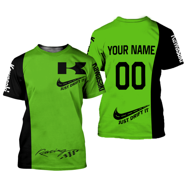 CUSTOM NAME RACING | BLACK-GREEN | KAWASAKI - Image 2