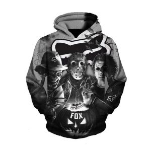 MEN  WOMEN FOX 3D HORROR HOODIE, FOX HOODIE