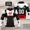 CUSTOM NAME RACING | FX V1 | WHITE BLACK | KID & ADULT