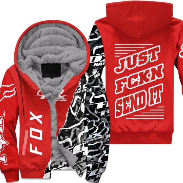 [PREMIUM] JUST FNKN SEND IT RED FLEECE HOODIE