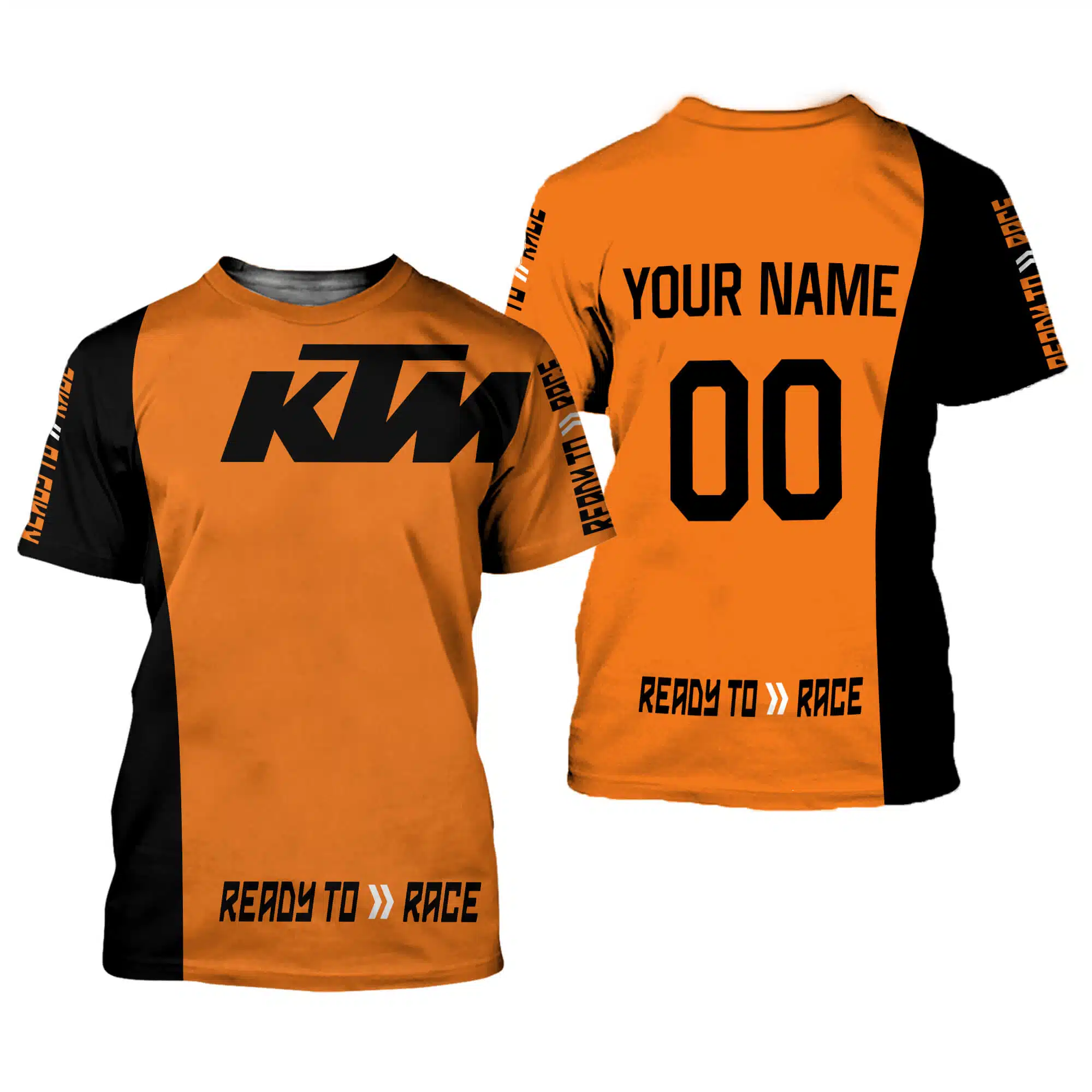 CUSTOM NAME RACING | BLACK-ORANGE | KTM - Image 2